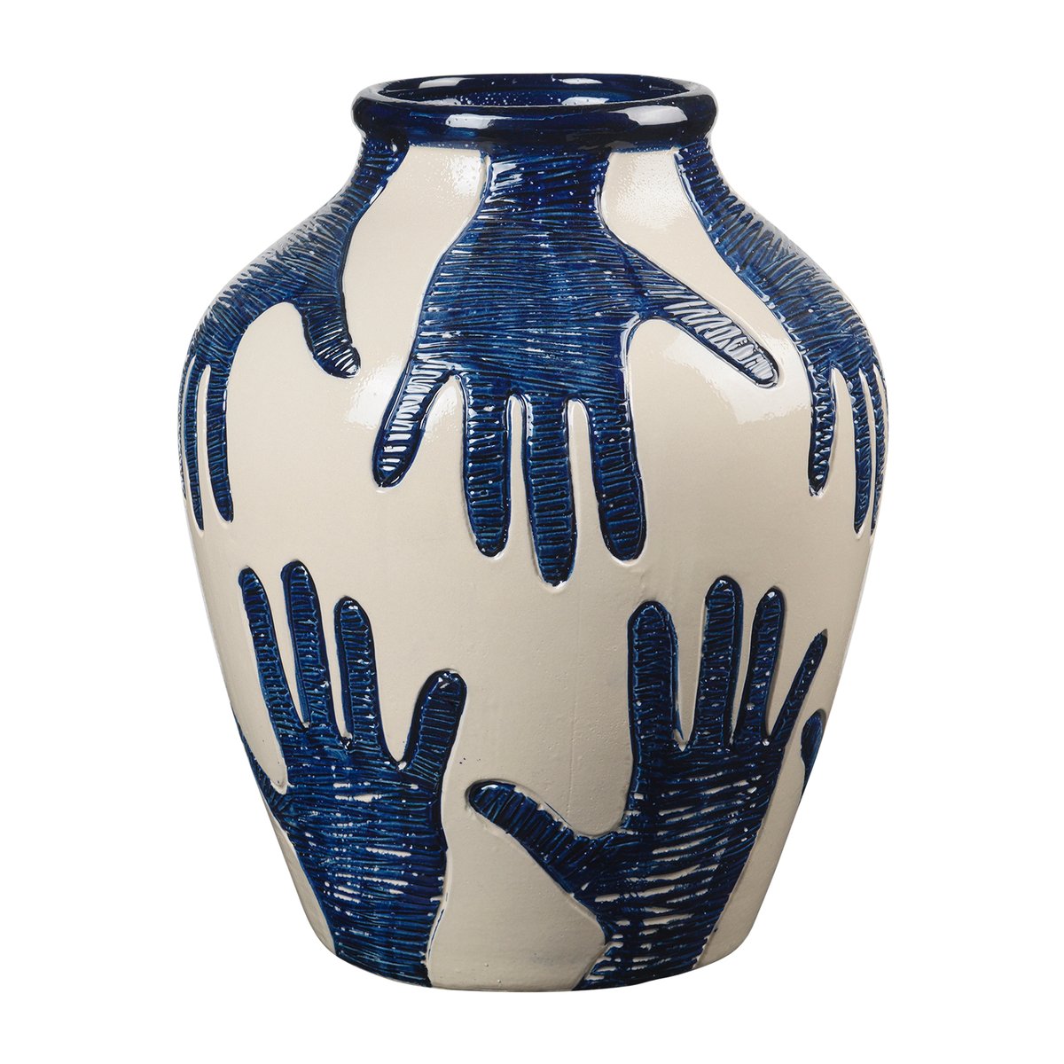 Broste Copenhagen Vase Mime 40 cm Intense blue-rainy day