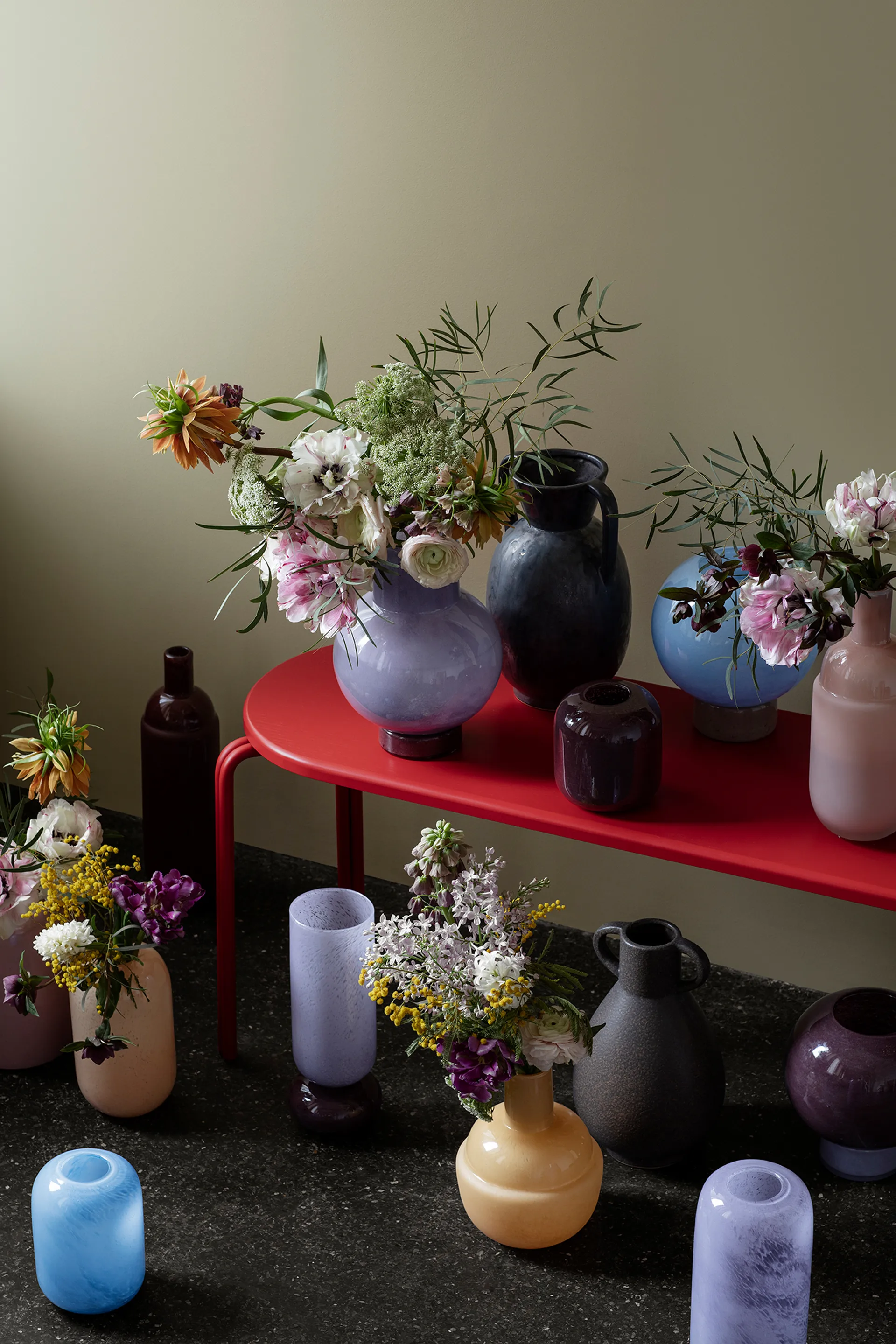 Vase Simi 29 cm, Antique grey-black Broste Copenhagen