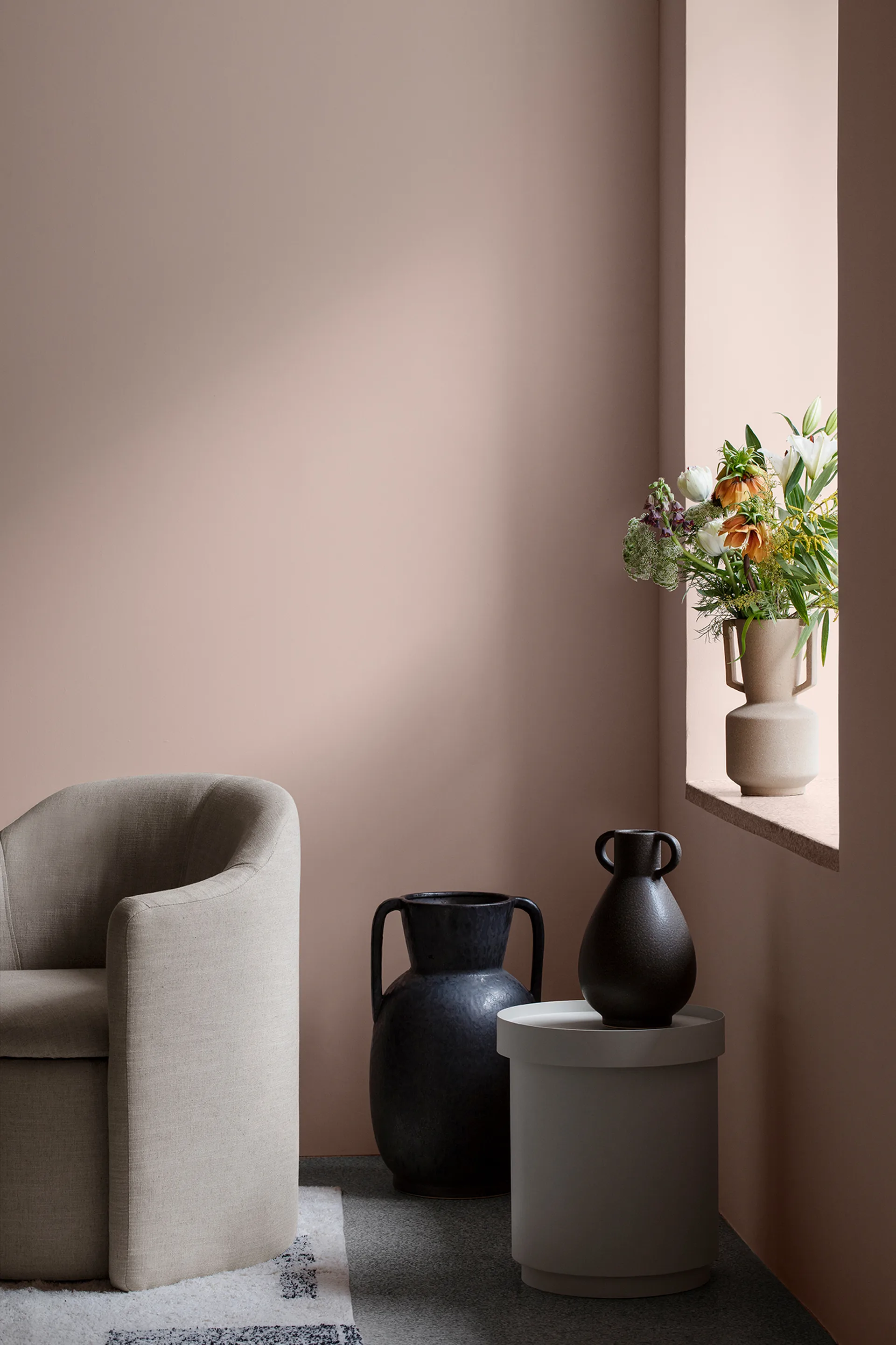 Vase Simi 52 cm, Antique grey-black Broste Copenhagen