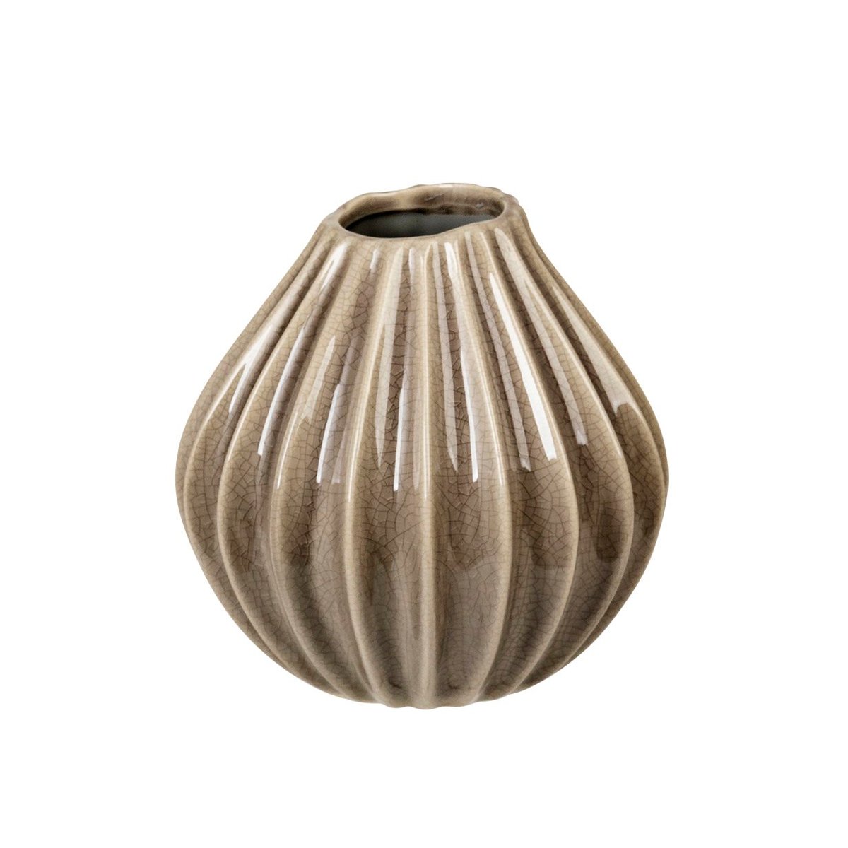 Broste Copenhagen Vase Wide rainy day 15 cm | Design Scandinave | Vases | Gris