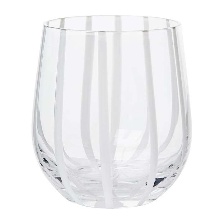 Verre à boire Stripe 35 cl - Clear-white stripes - Broste Copenhagen