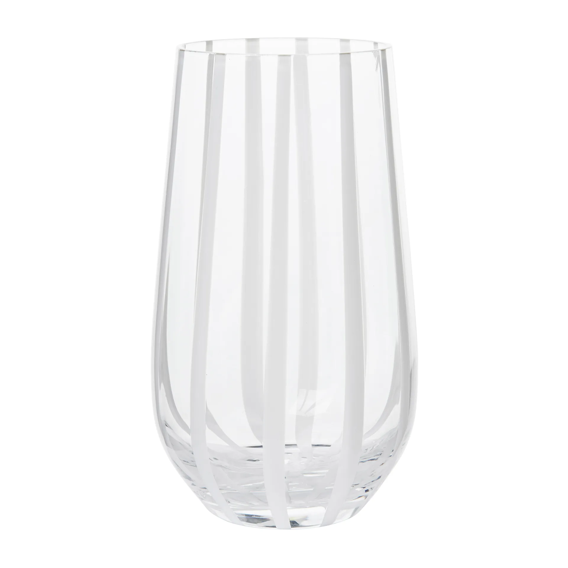Verre à boire Stripe 55 cl, Clear-white stripes Broste Copenhagen