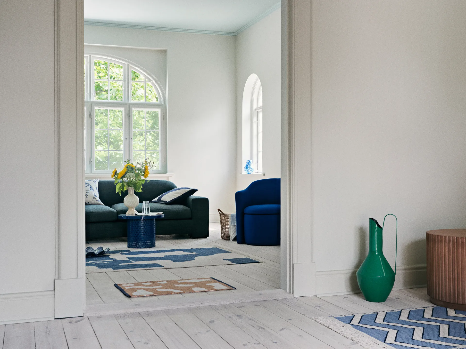 Verre à boire Stripe 55 cl, Clear-white stripes Broste Copenhagen