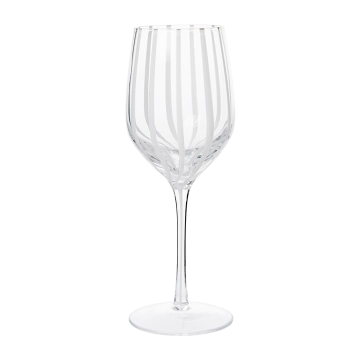 Verre à vin blanc Stripe 35 cl - Clear-white stripes - Broste Copenhagen