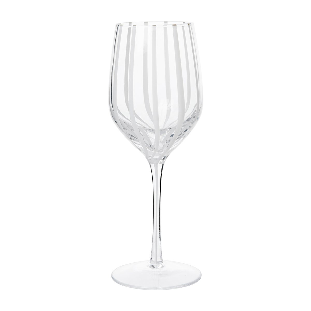 broste copenhagen verre à vin blanc stripe 35 cl clear-white stripes