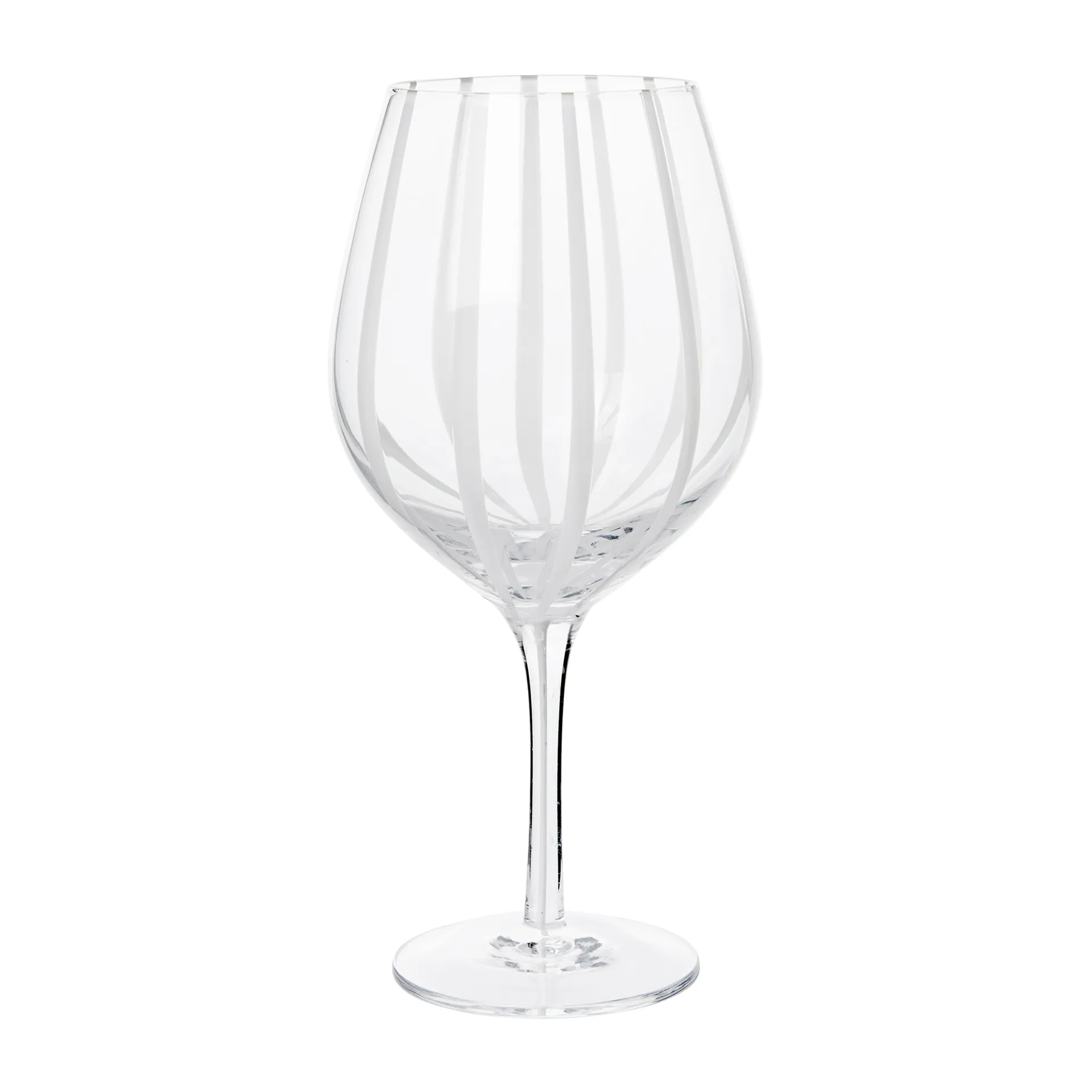 Verre à vin rouge Stripe 65 cl, Clear-white stripes Broste Copenhagen
