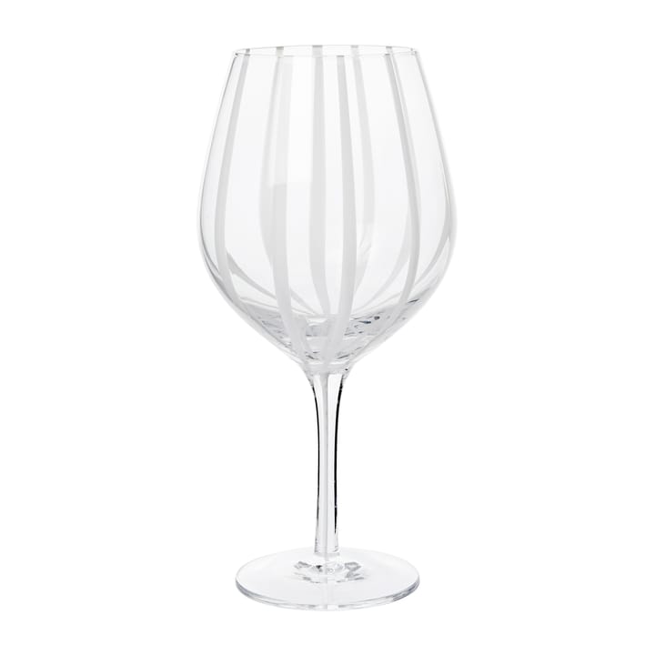 Verre à vin rouge Stripe 65 cl - Clear-white stripes - Broste Copenhagen