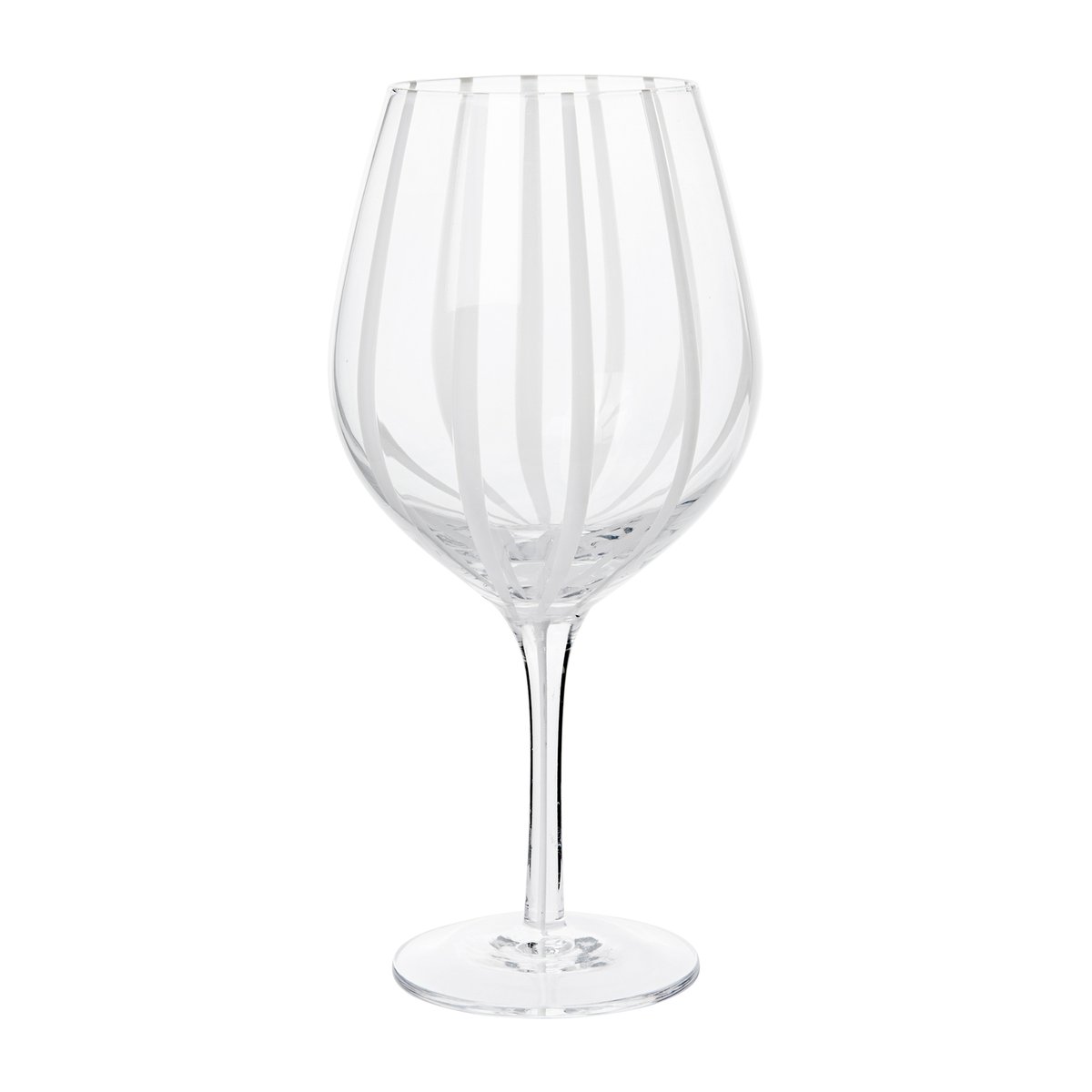 broste copenhagen verre à vin rouge stripe 65 cl clear-white stripes