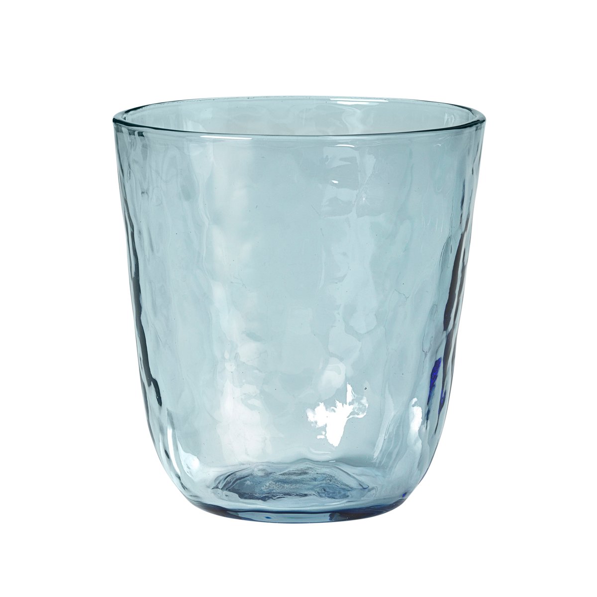 Broste Copenhagen Verre Hammered 33,5 cl Bleu | Design Scandinave | Verres à eau | Bleu