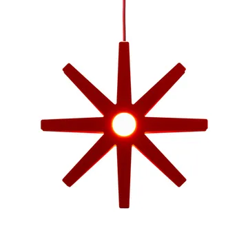 Etoile de l'avent Fling 78 - rouge, câble rouge - Bsweden