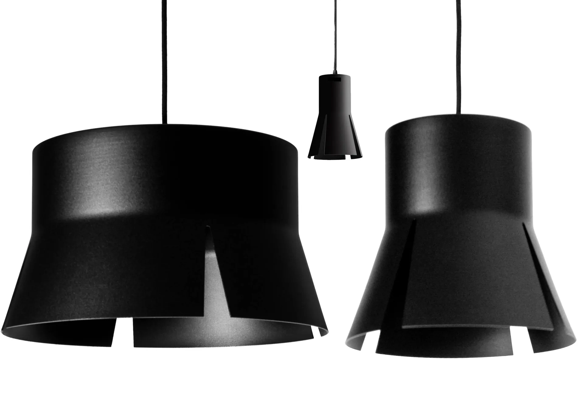 Lampe à suspension Split noire, grand Bsweden