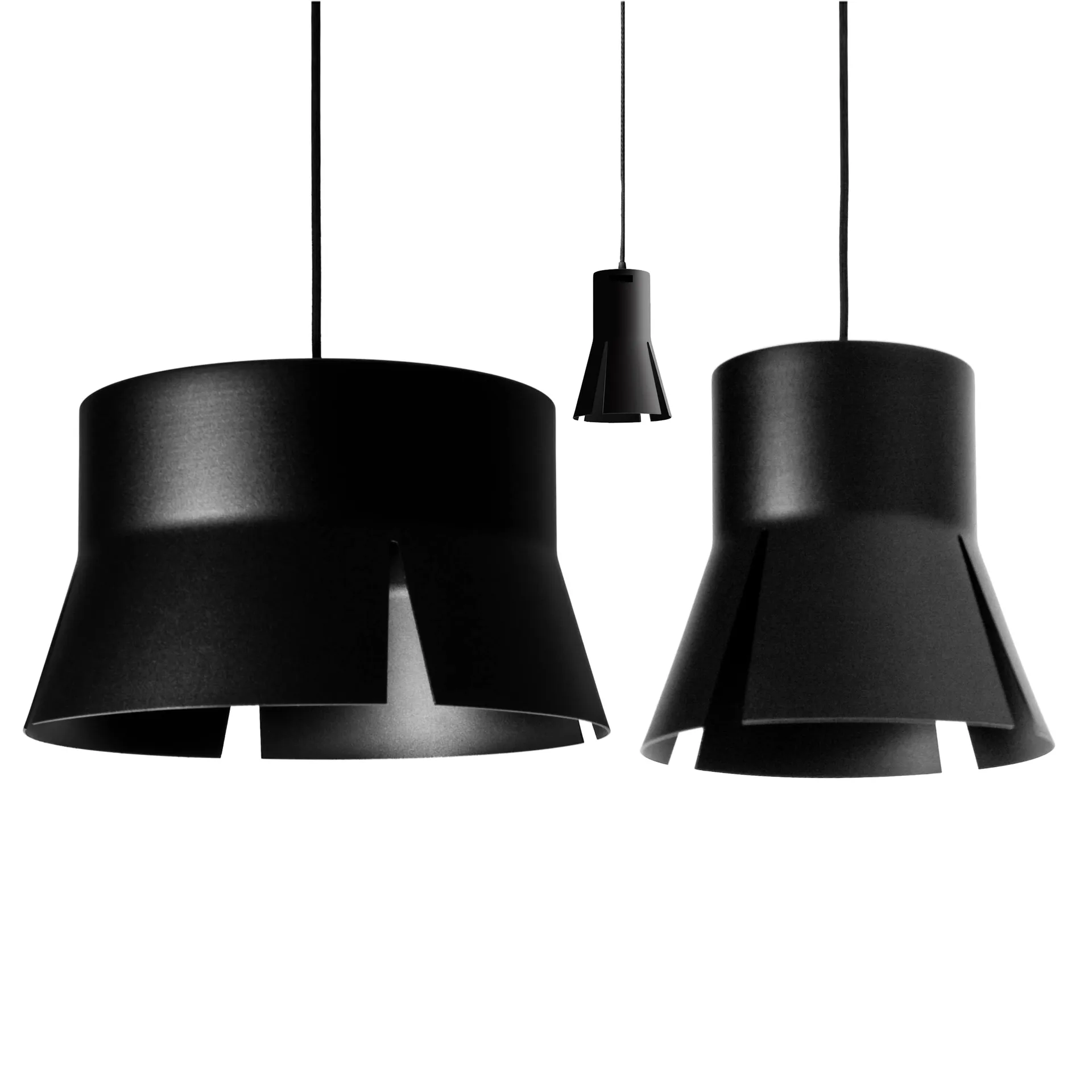 Lampe à suspension Split noire, petit Bsweden