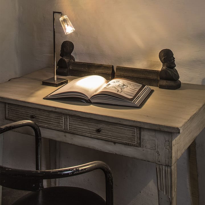Lampe de table Manhattan 8, verre transparent, rayures verticales givrées Bsweden