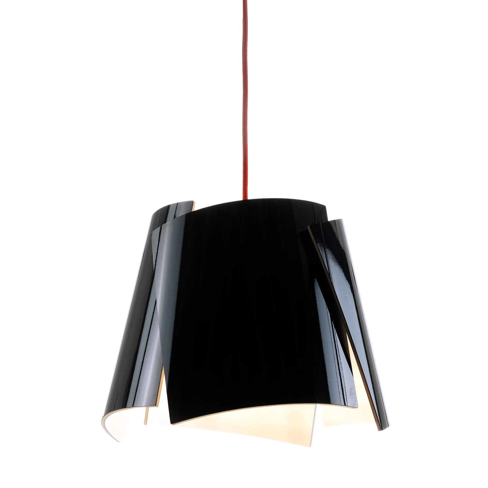 Lampe Leaf noire, noir-rouge Bsweden