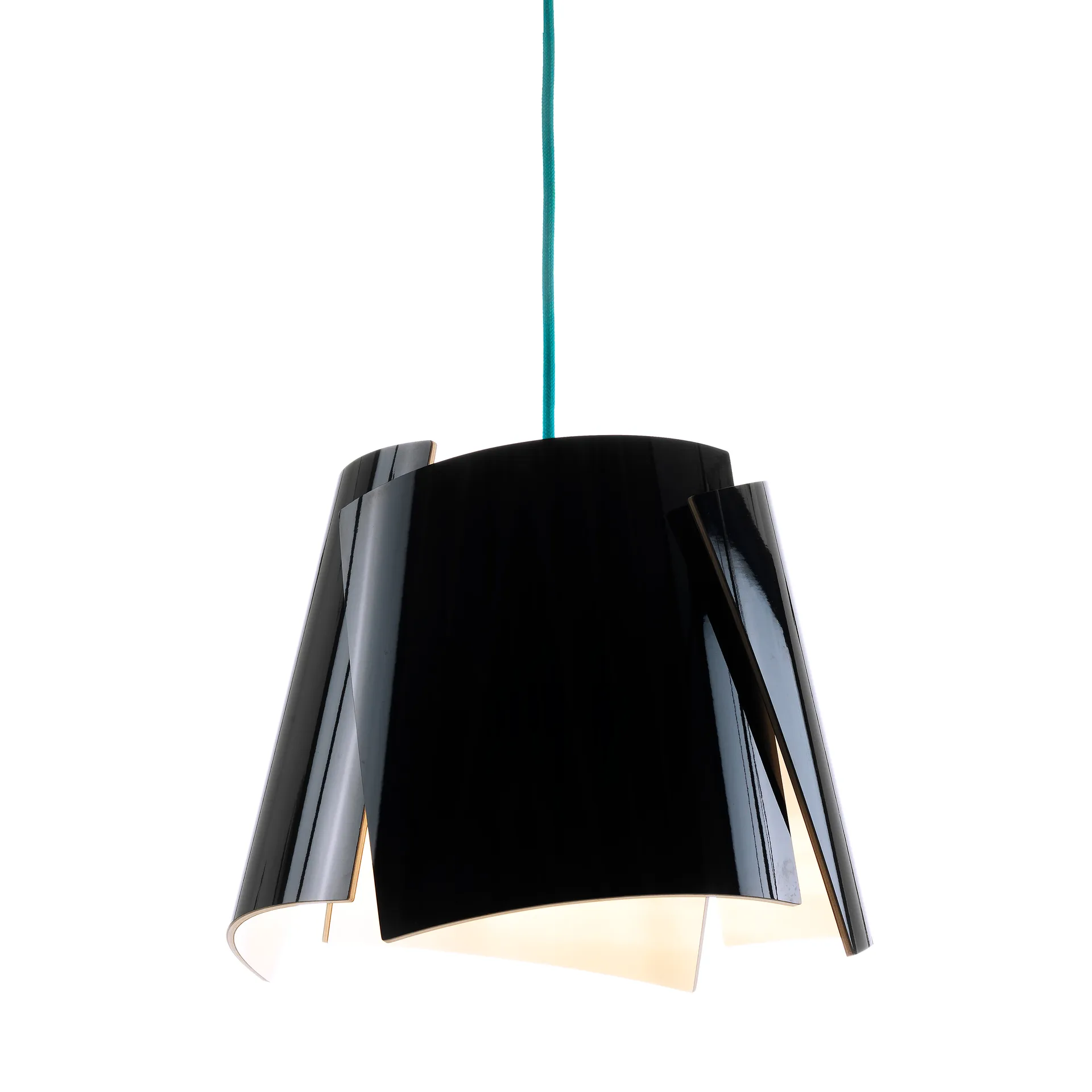 Lampe Leaf noire, noir-turquoise Bsweden