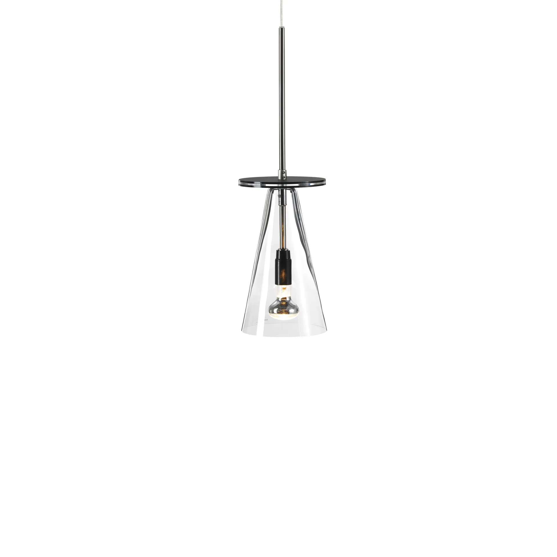 Suspension Kon, transparent, plateau gris Bsweden