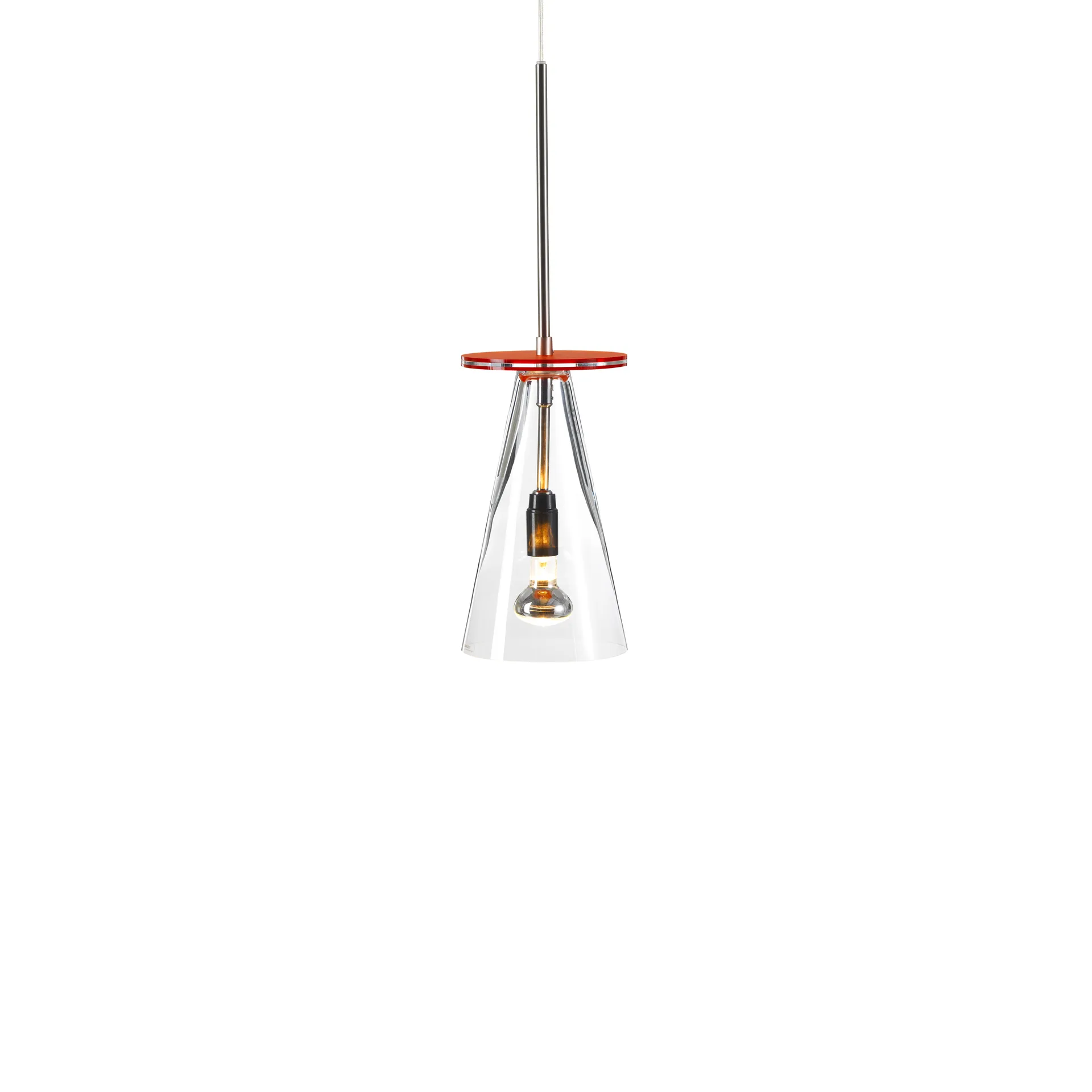 Suspension Kon, transparent, plateau orange Bsweden