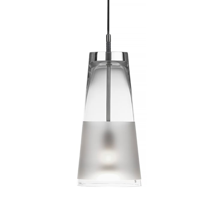 Suspension Manhattan 50 - verre transparent, bande horizontale givrée - Bsweden