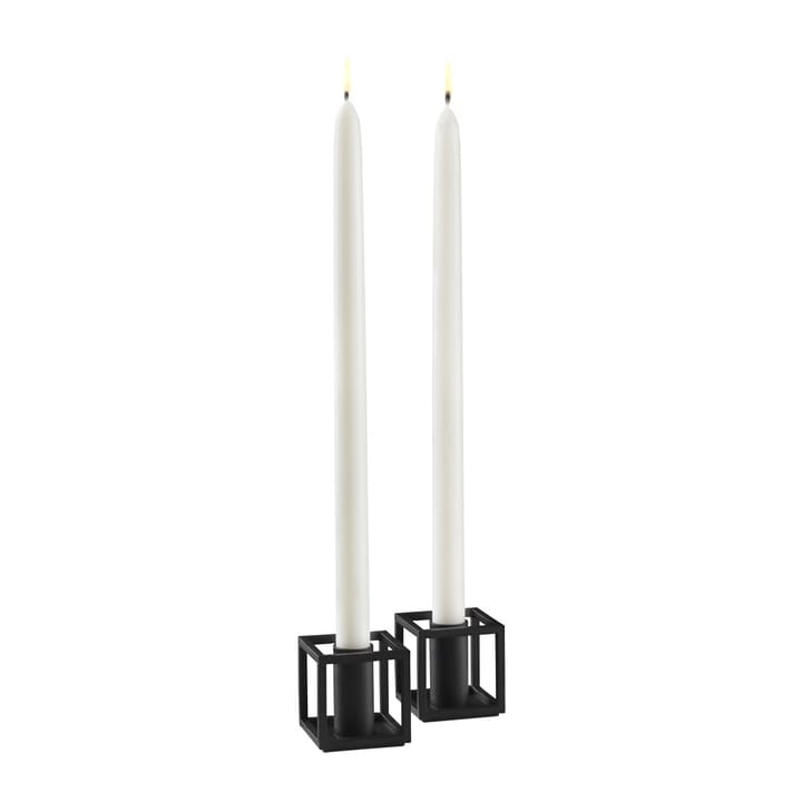Bougeoir Kubus Micro Lot de 2 - Noir - By Lassen
