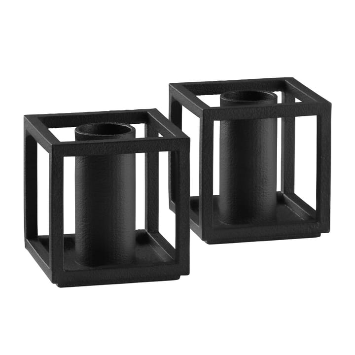 Bougeoir Kubus Micro Lot de 2 - Noir - By Lassen
