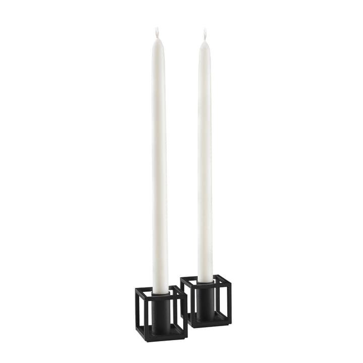 Bougeoir Kubus Micro Lot de 2 - Noir - By Lassen
