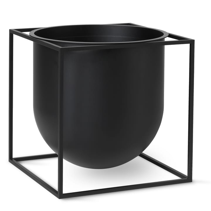 Pot à fleurs Kubus 23 cm - Noir - By Lassen