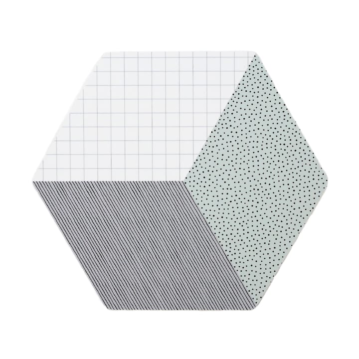 Dessous de plat Polygon - cubic (blanc-gris-menthe) - By May