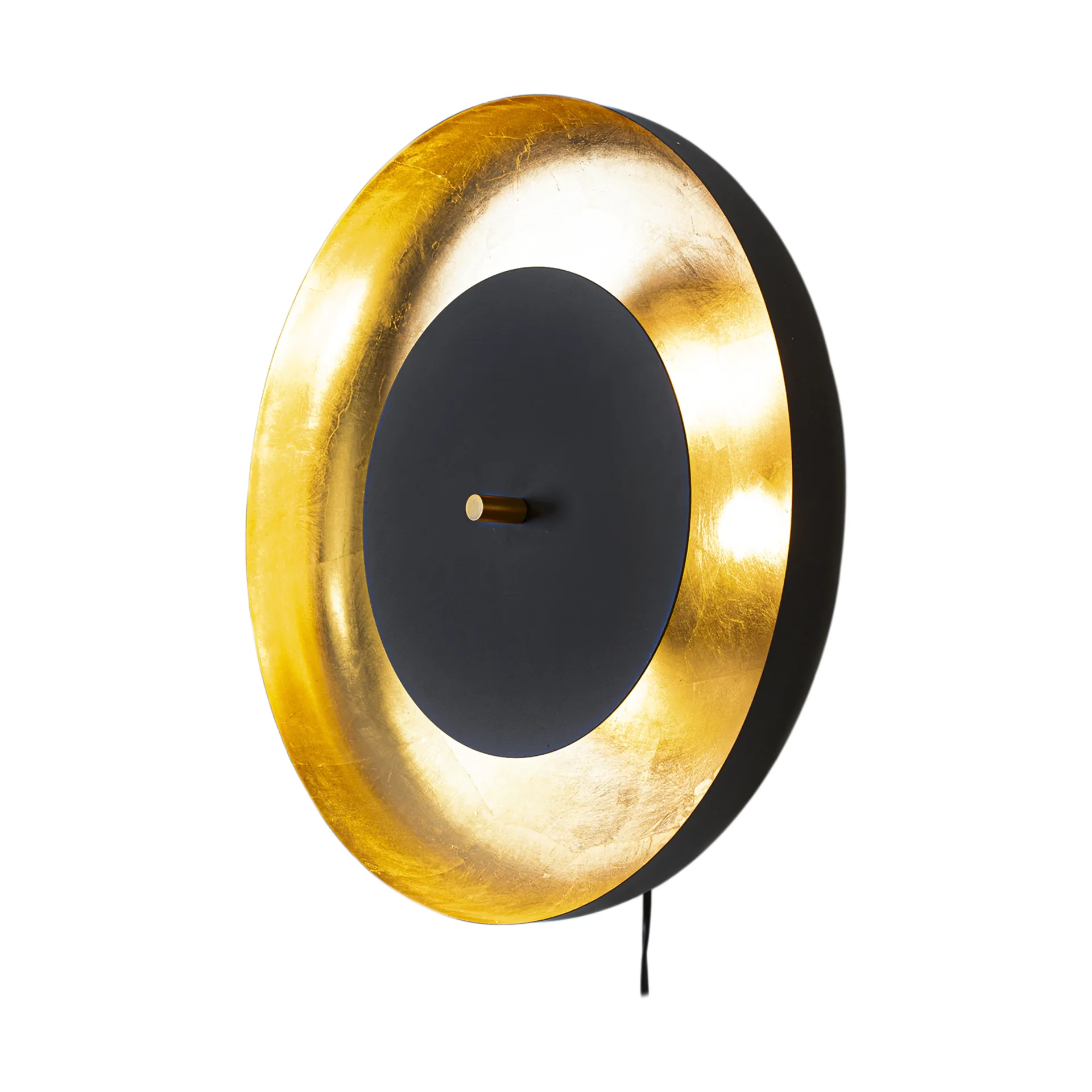 Applique murale Shelby 50 cm, Noir-doré By Rydéns