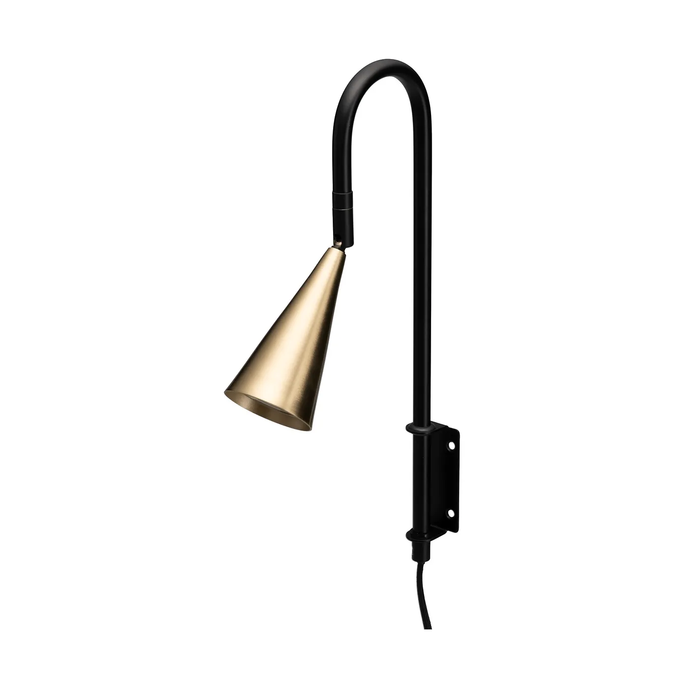 Applique murale Spline, Noir-laiton, 36 cm By Rydéns