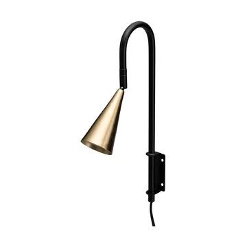 Applique murale Spline - Noir-laiton, 36 cm - By Rydéns
