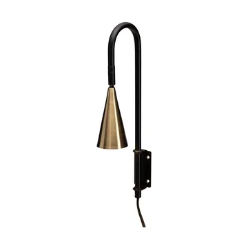 Applique murale Spline - Noir-laiton, 36 cm - By Rydéns