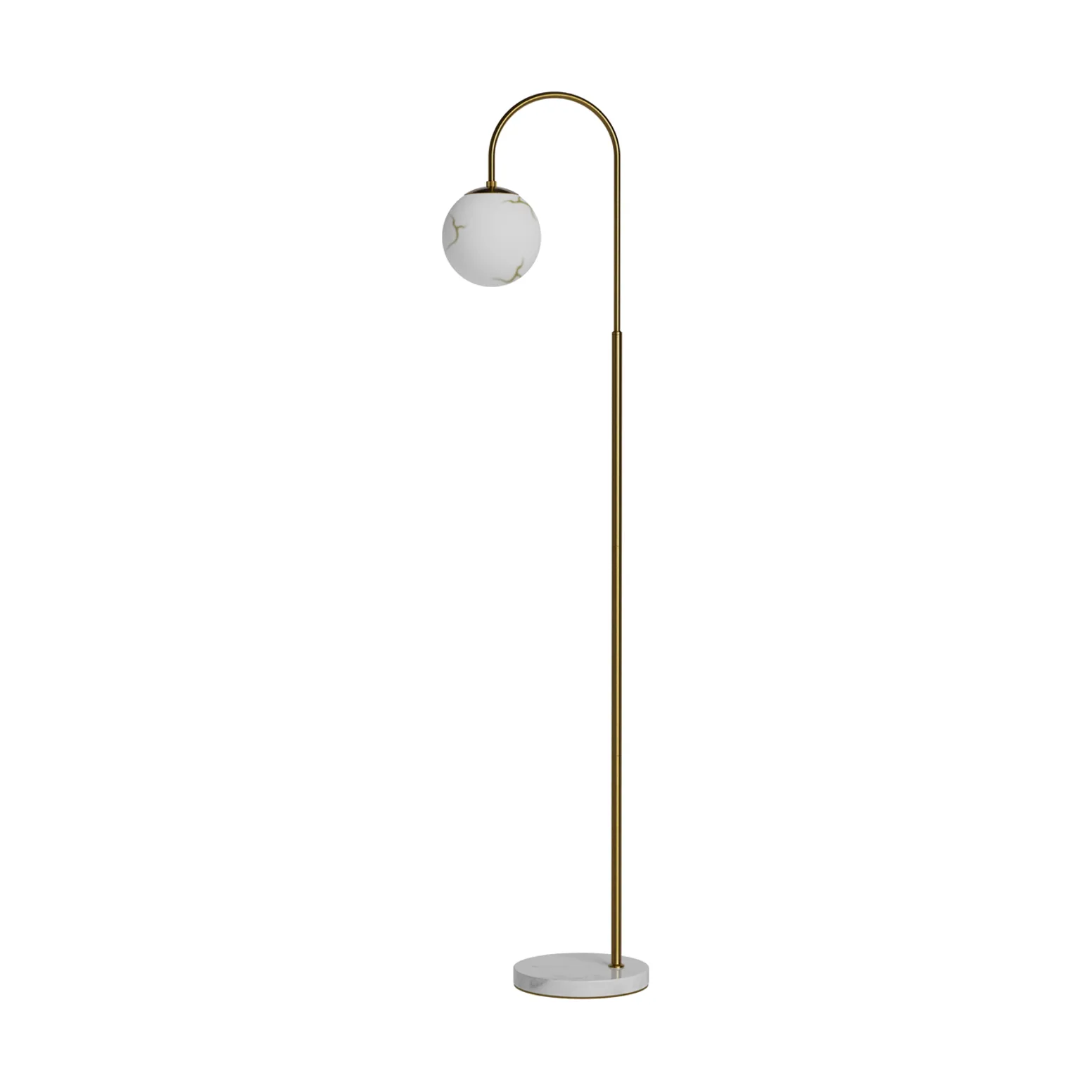 Lampadaire Bellagio 163 cm, Laiton-blanc By Rydéns