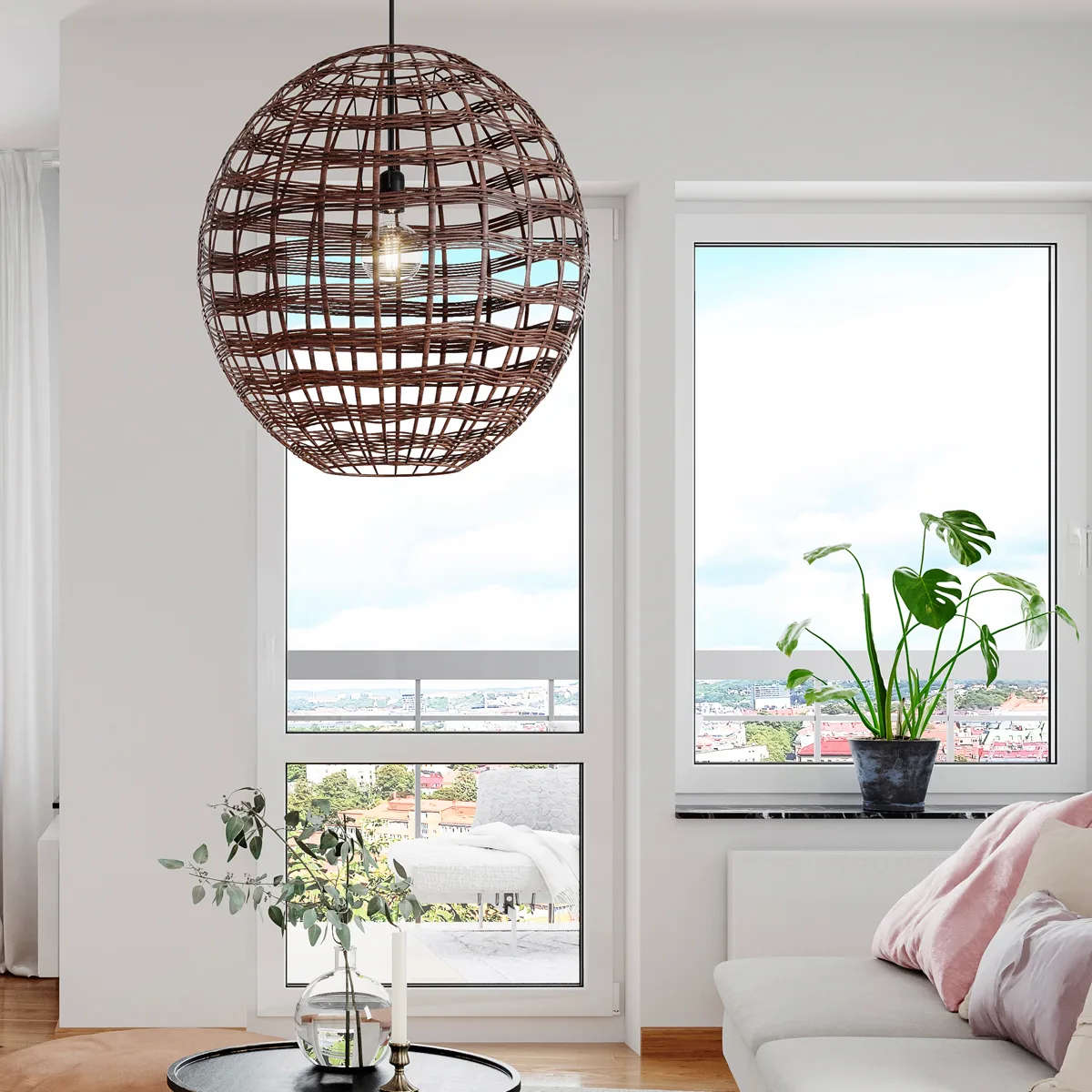 Lampe à suspension Broom Ø60 cm, Café By Rydéns