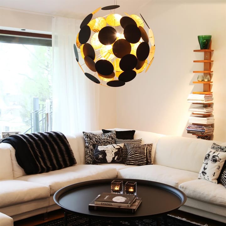 Lampe à suspension Planet 66 cm, noir-doré By Rydéns