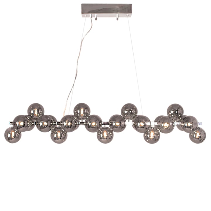 Lampe à suspension Splendor Bar - Chrome-Gris fumée - By Rydéns