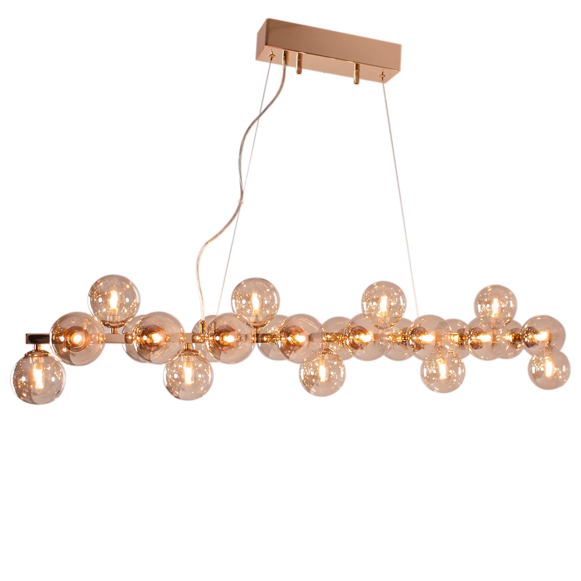 Lampe à suspension Splendor Bar, Doré-ambre By Rydéns