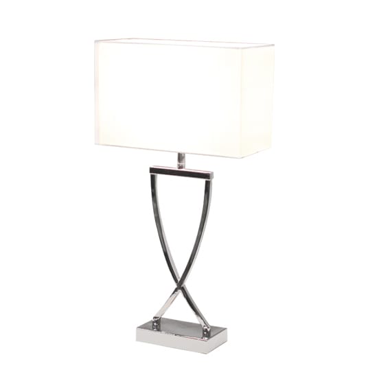 Lampe de bureau Omega 52 cm - chrome-blanc - By Rydéns