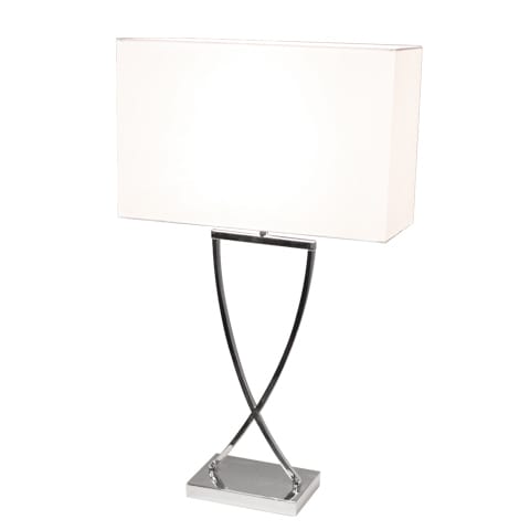 Lampe de bureau Omega 67 cm - chrome-blanc - By Rydéns