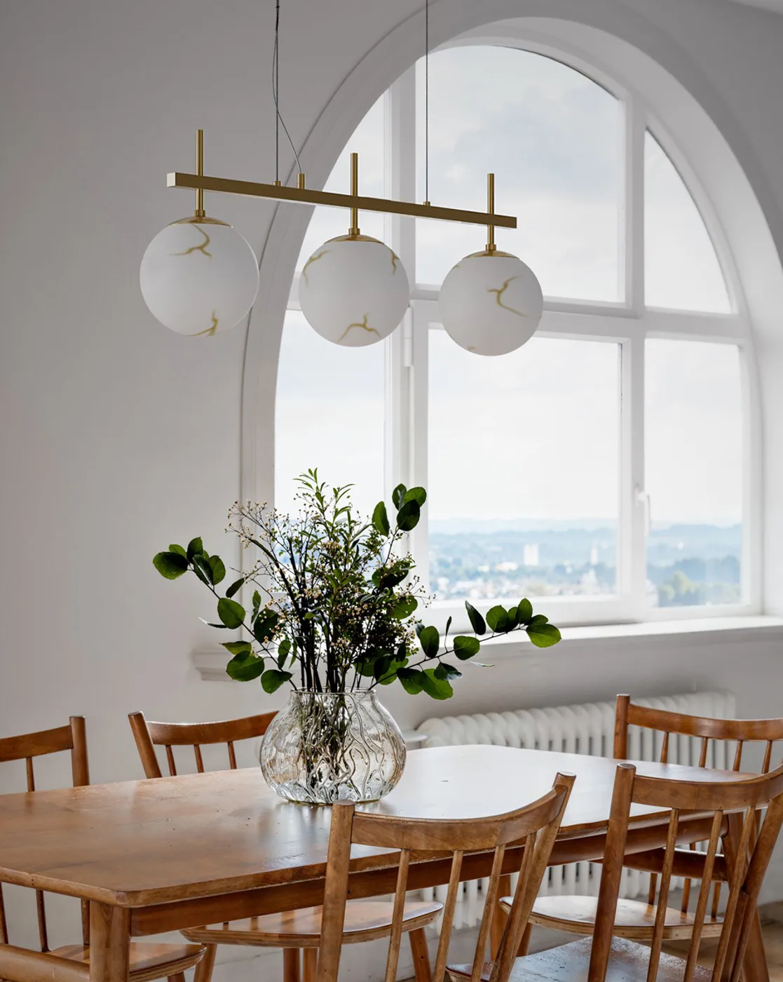 Lampe de plafond Bellagio 3-lite, Laiton-blanc By Rydéns