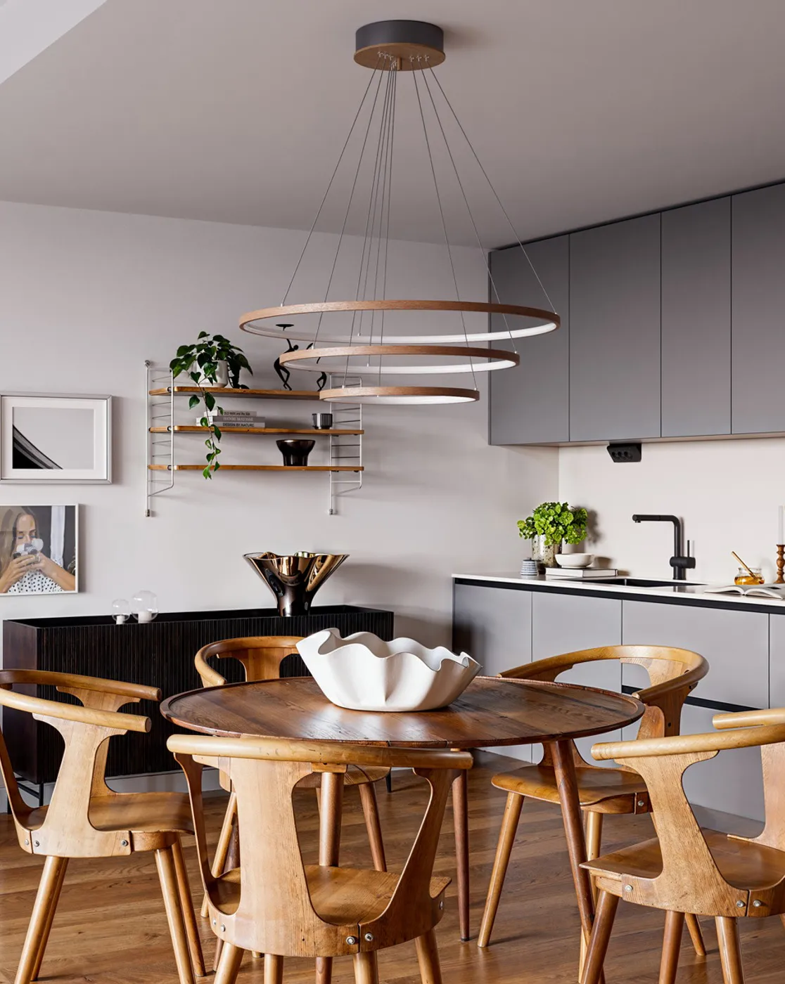 Lampe de plafond Trione Ø80 cm, Noyer By Rydéns