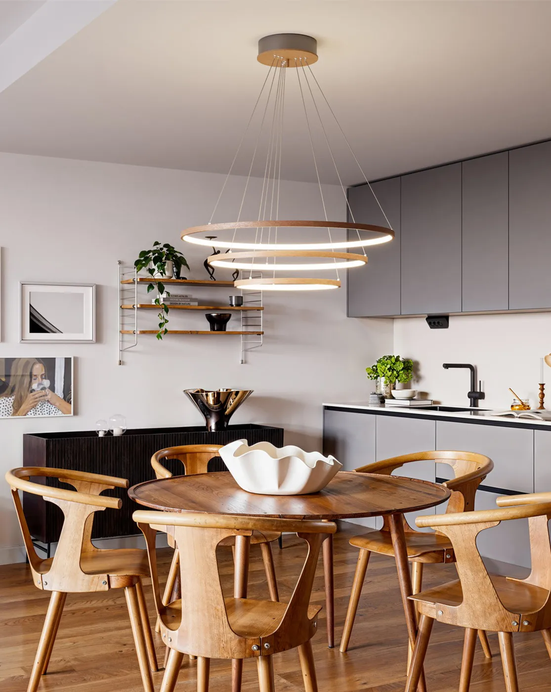 Lampe de plafond Trione Ø80 cm, Noyer By Rydéns