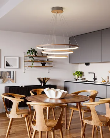 Lampe de plafond Trione Ø80 cm - Noyer - By Rydéns