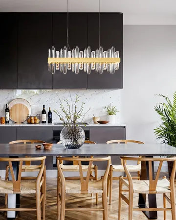 Lampe de plafond Triumph Bar 80 cm - Laiton-clair - By Rydéns