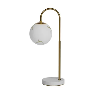 Lampe de table Bellagio 60 cm - Laiton-blanc - By Rydéns