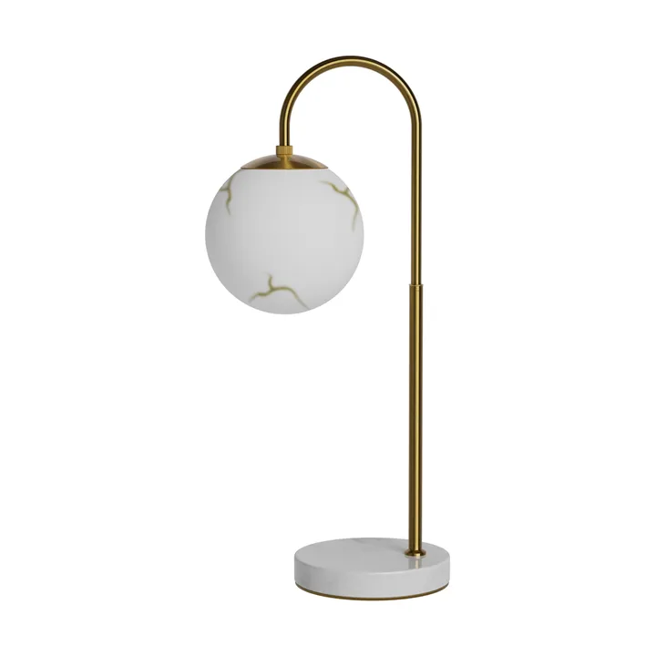 Lampe de table Bellagio 60 cm - Laiton-blanc - By Rydéns