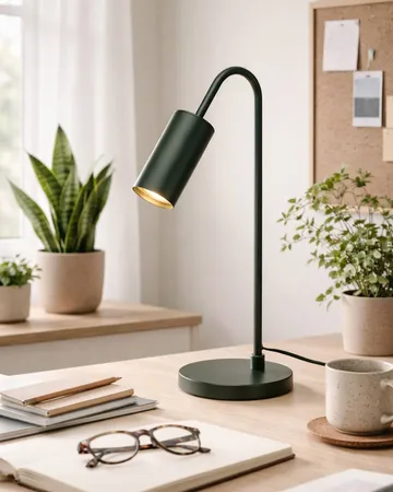 Lampe de table Curve 51 cm - Vert mat - By Rydéns