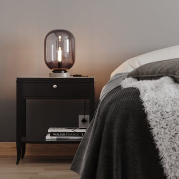 Lampe de table Leola - Noir Marbre-gris fumée - By Rydéns