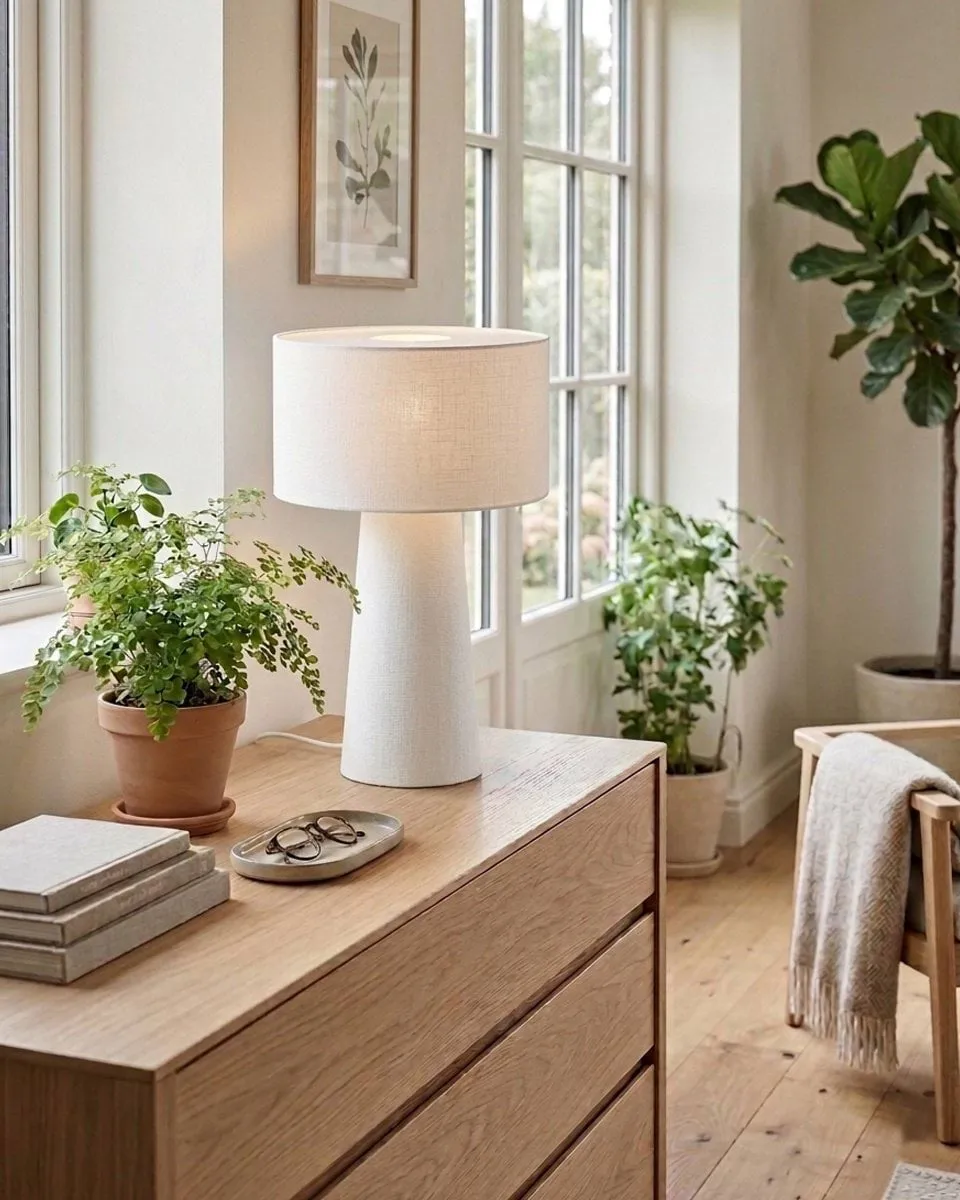Lampe de table Linum, Blanc, 50 cm By Rydéns