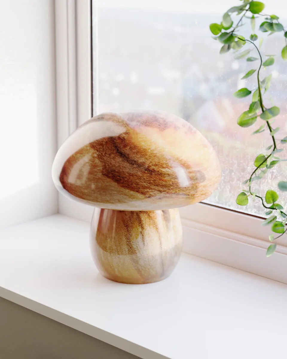 Lampe de table Mira Mushroom 30 cm, Naturel By Rydéns
