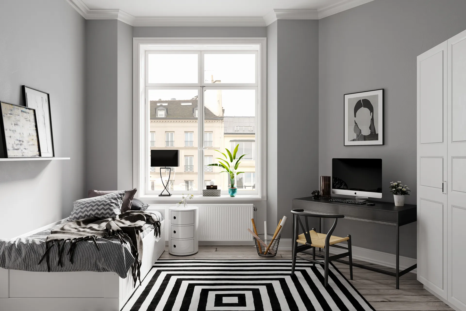 Lampe de table Omega 69 cm, Noir-chrome By Rydéns